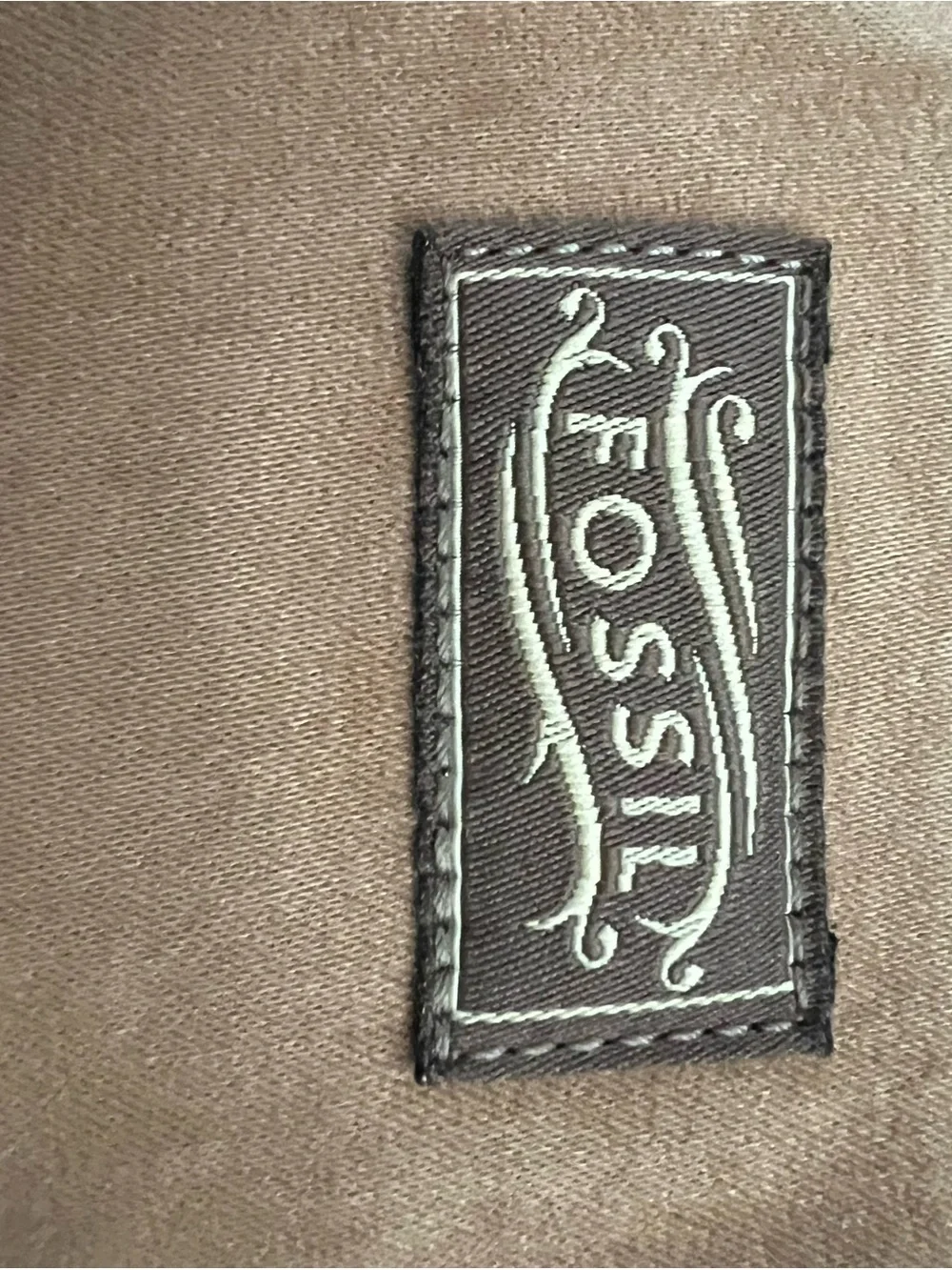 Vintage Fossil Light Brown Crossbody Shoulder Strap with Tassel Accent - Picture 6 of 12